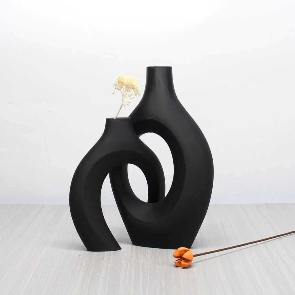 Set of Bohemian Style Art Vases