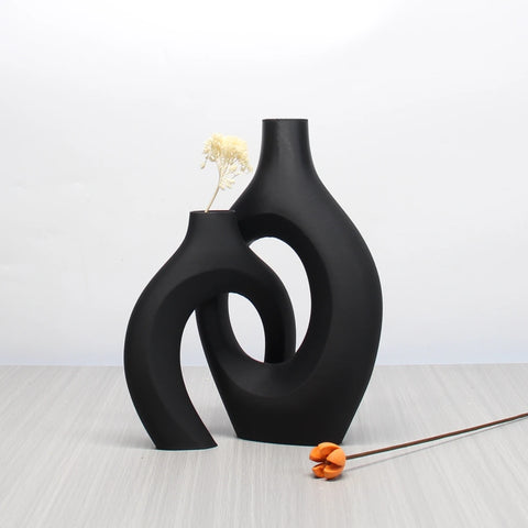 Set of Bohemian Style Art Vases