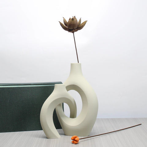 Set of Bohemian Style Art Vases