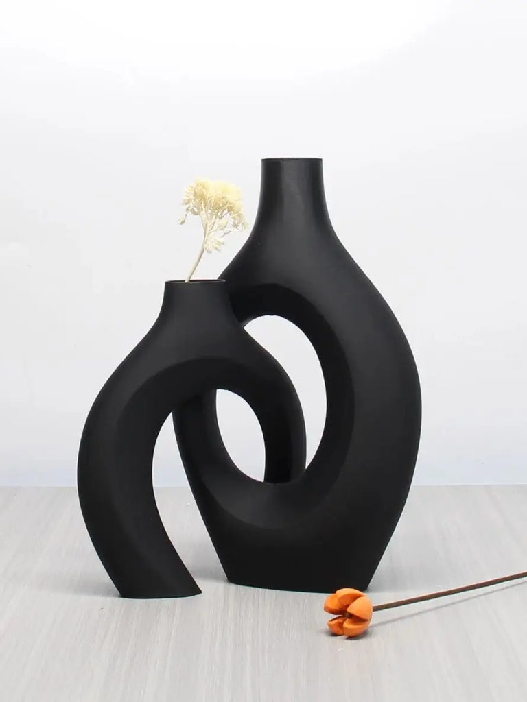 Set of Bohemian Style Art Vases