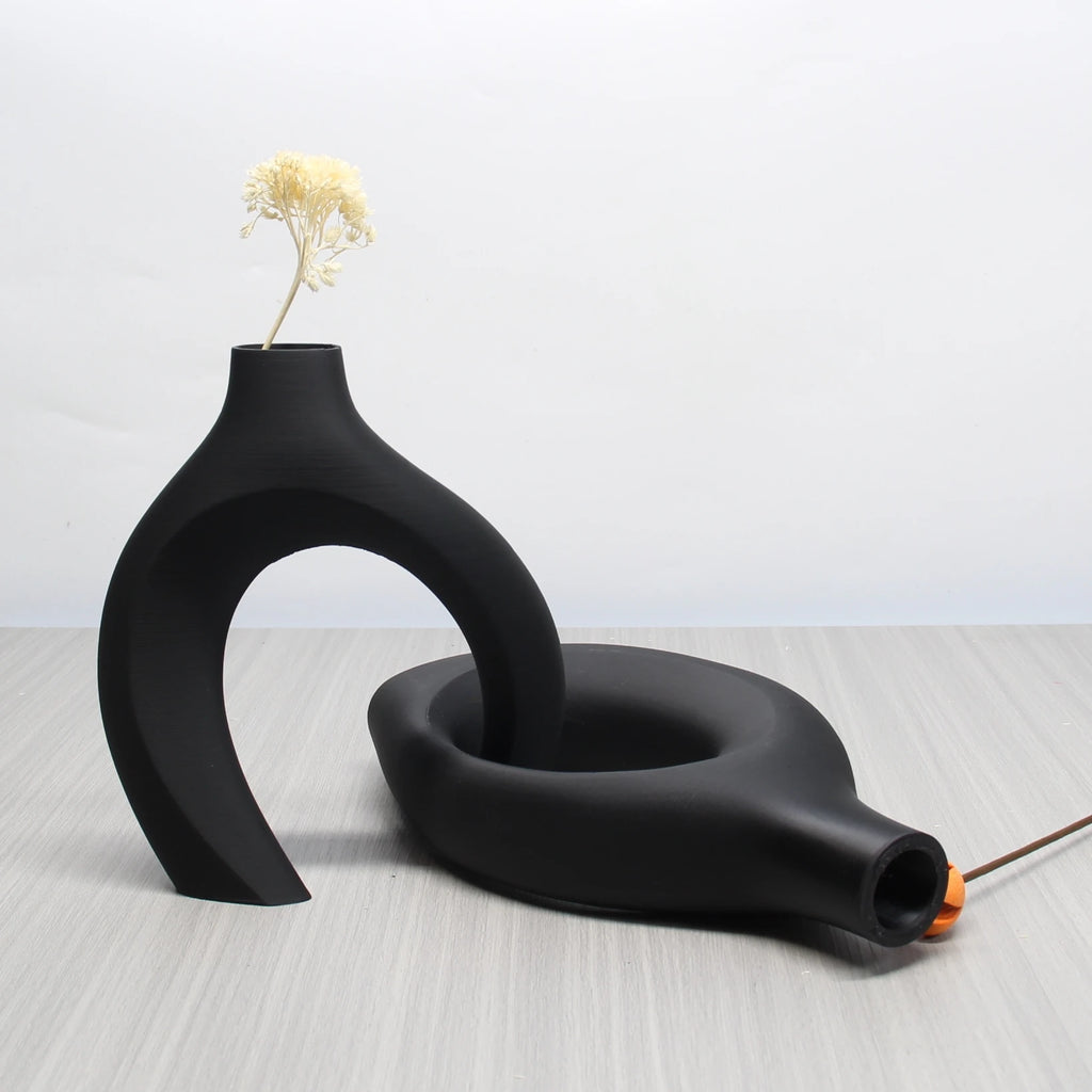 Set of Bohemian Style Art Vases
