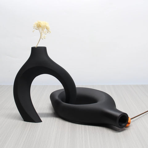 Set of Bohemian Style Art Vases